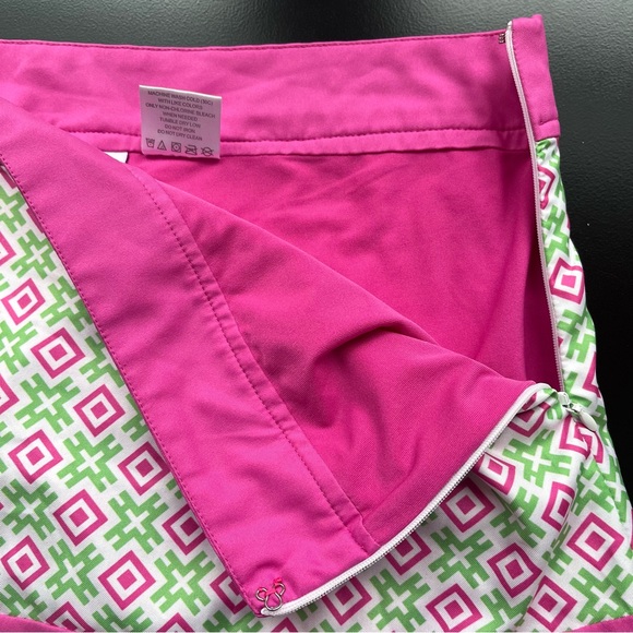 Vibrant Pink and Green Mini Skirt - Picture 4 of 10